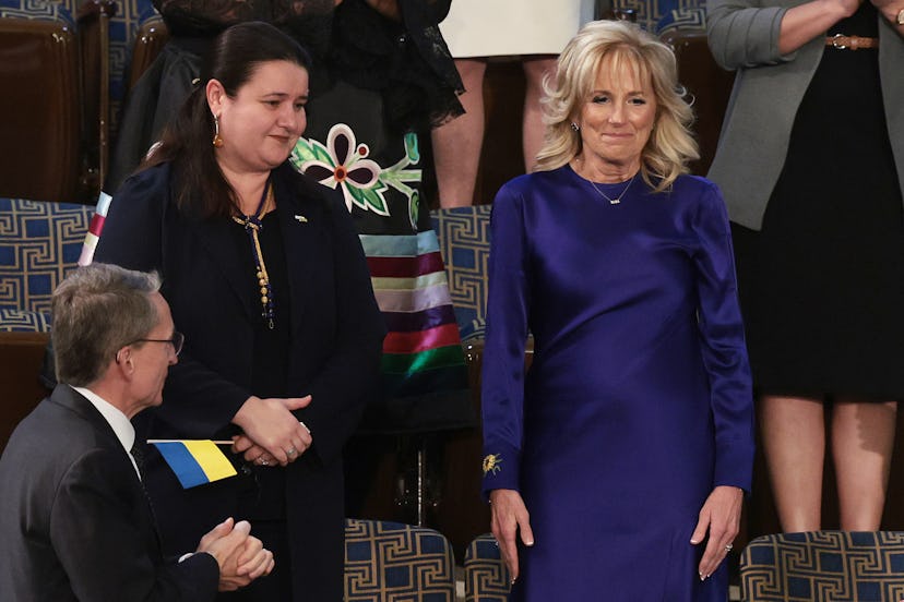 Ukrainian Ambassador to the United States Oksana Markarova and First Lady Jill Biden. 