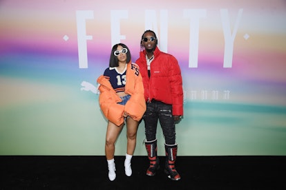 NEW YORK, NY - SEPTEMBER 10: Rappers Cardi B (L) and Offset of Migos attend the FENTY PUMA by Rihann...