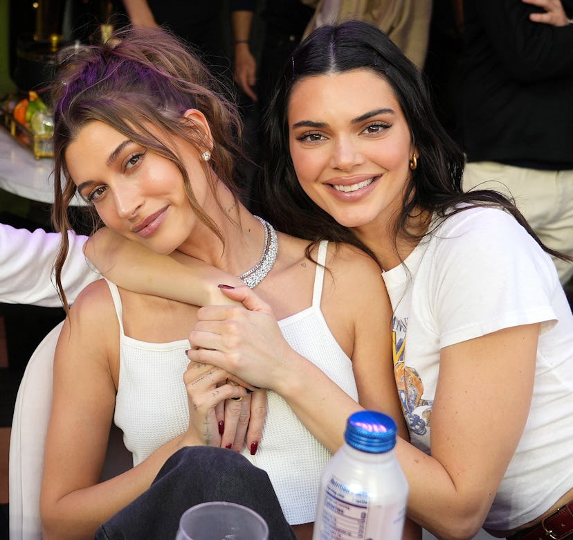 Hailey Bieber and Kendall Jenner double date night Super Bowl