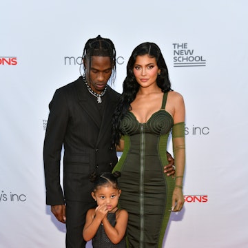 NEW YORK, NEW YORK - JUNE 15: Travis Scott, Kylie Jenner, and Stormi Webster attend the The 72nd Ann...