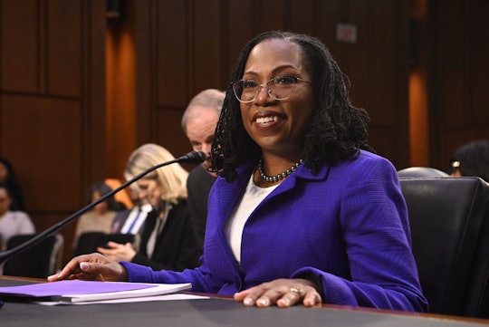 Judge Ketanji Brown Jackson arrives for a Senate Judiciary Committee hearing on her nomination to be...