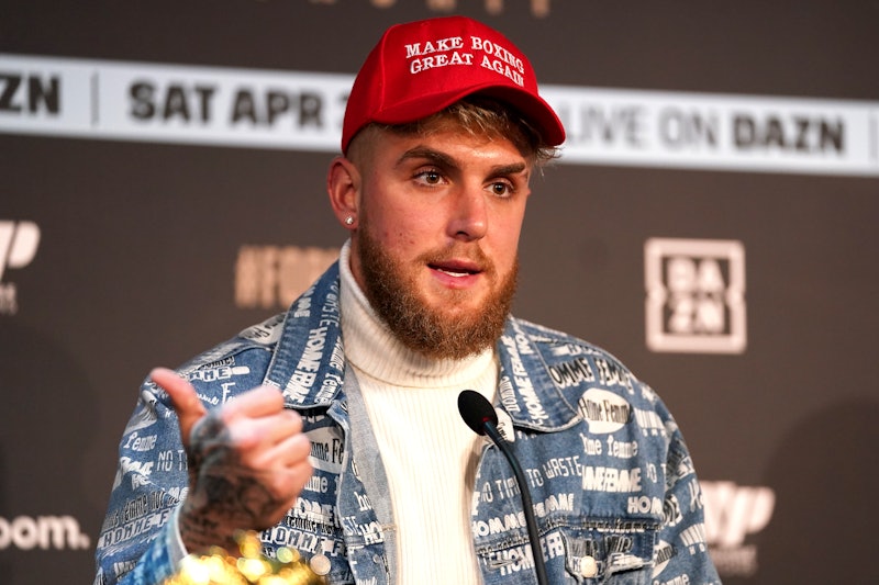 Jake Paul, co-owner of Most Valuable Promotions, during a press conference at The Leadenhall Buildin...