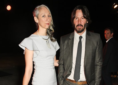 BASEL, SWITZERLAND - JUNE 13:  Alexandra Grant (L) and Keanu Reeves attend the UNAIDS Gala during Ar...