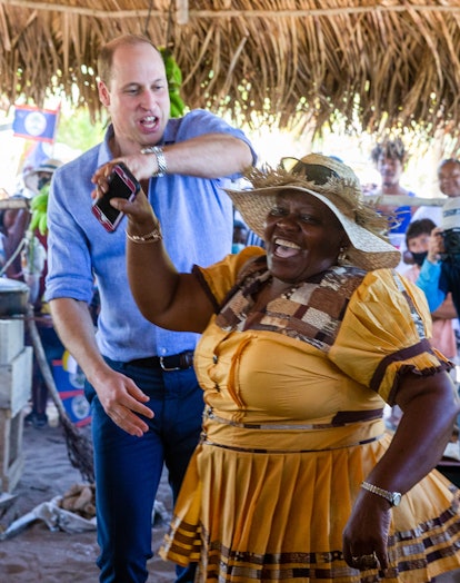 HOPKINS, BELIZE - MARCH 20: (UK OUT FOR 28 DAYS) Prince William, Duke of Cambridge visits Hopkins, a...