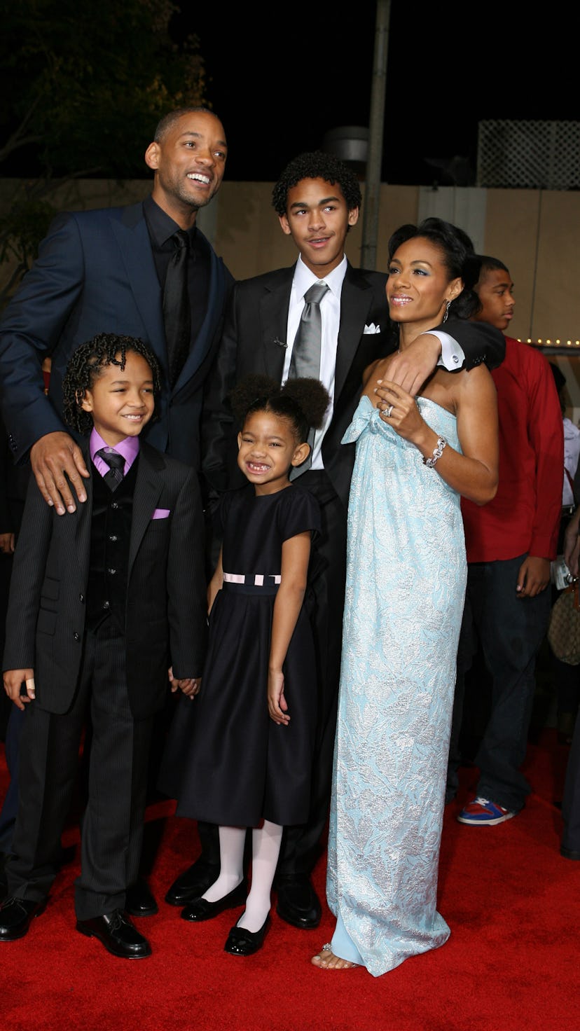 Will Smith, Jaden Smith, Trey Smith, Willow Smith and Jada Pinkett Smith (Photo by E. Charbonneau/Wi...