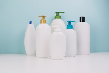 collection blank cosmetics bottles. Resolution and high quality beautiful photo