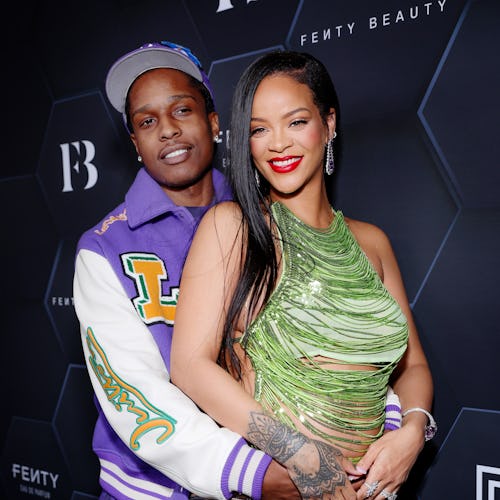 Is Rihanna Engaged To A$AP Rocky? Photo via Rich Fury/Getty Images for Fenty Beauty & Fenty Skin