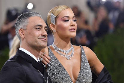 English singer-songwriter Rita Ora and New Zealand director/actor Taika Waititi arrive for the 2021 ...