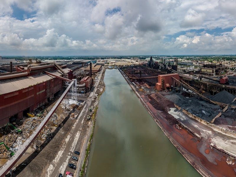 Zug Island is a heavily industrialized island within the city of River Rouge at the southern city li...