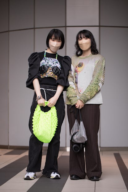 TOKYO, JAPAN - MARCH 15: Guests are seen outside Shibuya Hikarie during Rakuten Fashion Week Tokyo 2...