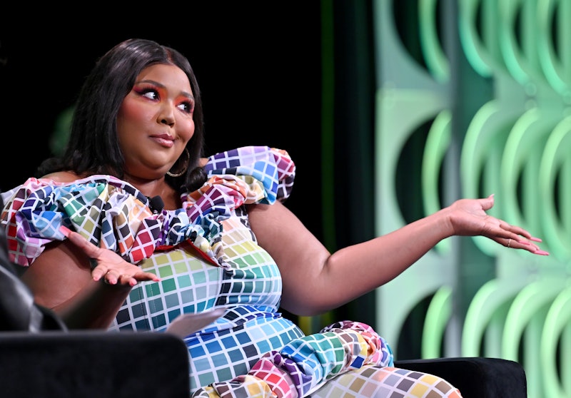 Lizzo speaks during the 2022 SXSW Conference and Festivals at Austin Convention Center on March 13, ...
