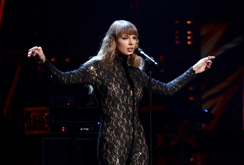 CLEVELAND, OHIO - OCTOBER 30:Taylor Swift performs onstage during the 36th Annual Rock & Roll Hall O...