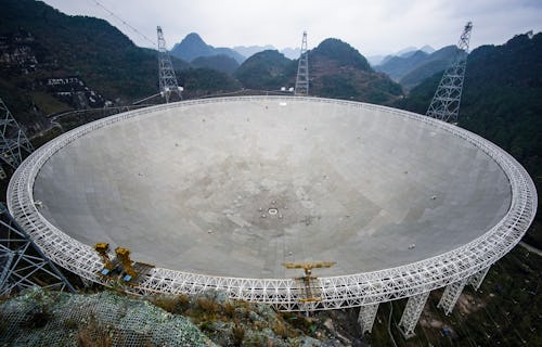 PINGTANG, CHINA - FEBRUARY 04: General view of the Five-hundred-meter Aperture Spherical radio Teles...