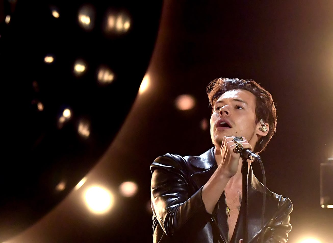 LOS ANGELES, CALIFORNIA: In this image released on March 14, Harry Styles performs onstage during th...