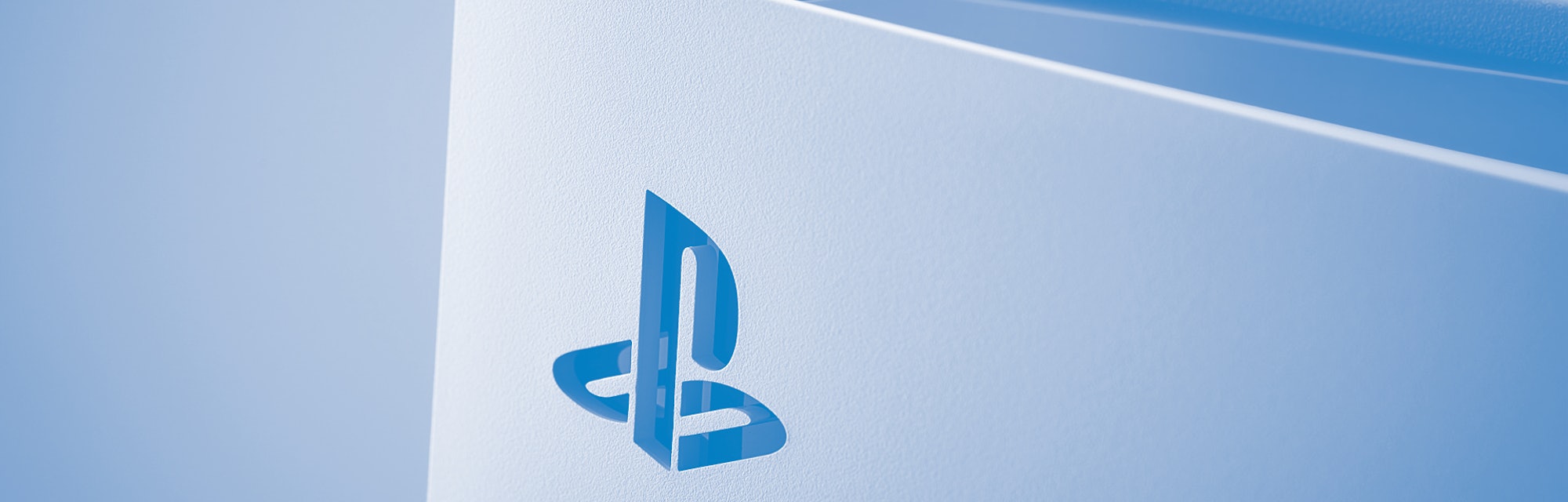 Detail of the logo on a Sony PlayStation 5 home video game console, taken on October 29, 2020. (Phot...