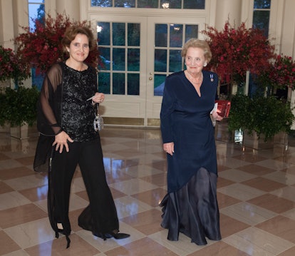 Former Secretary of State Madeleine Albright and Alice Albright arrive at the State Dinner for China...