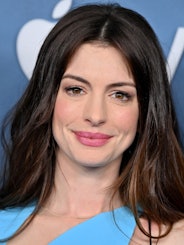 LOS ANGELES, CALIFORNIA - MARCH 17: Anne Hathaway attends the Global Premiere of Apple TV+'s "WeCras...