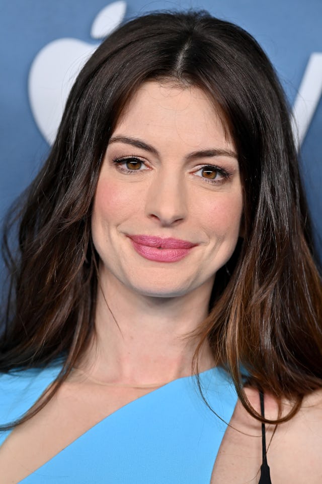 LOS ANGELES, CALIFORNIA - MARCH 17: Anne Hathaway attends the Global Premiere of Apple TV+'s "WeCras...