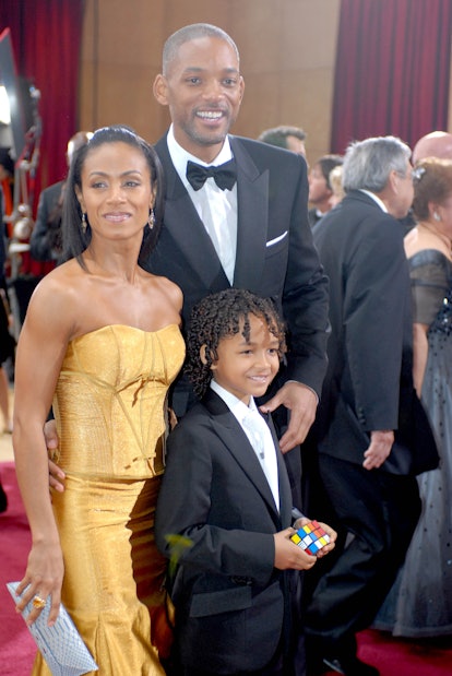 Jada Pinkett Smith, Jaden Smith and Will Smith during The 79th Annual Academy Awards - Arrivals at K...