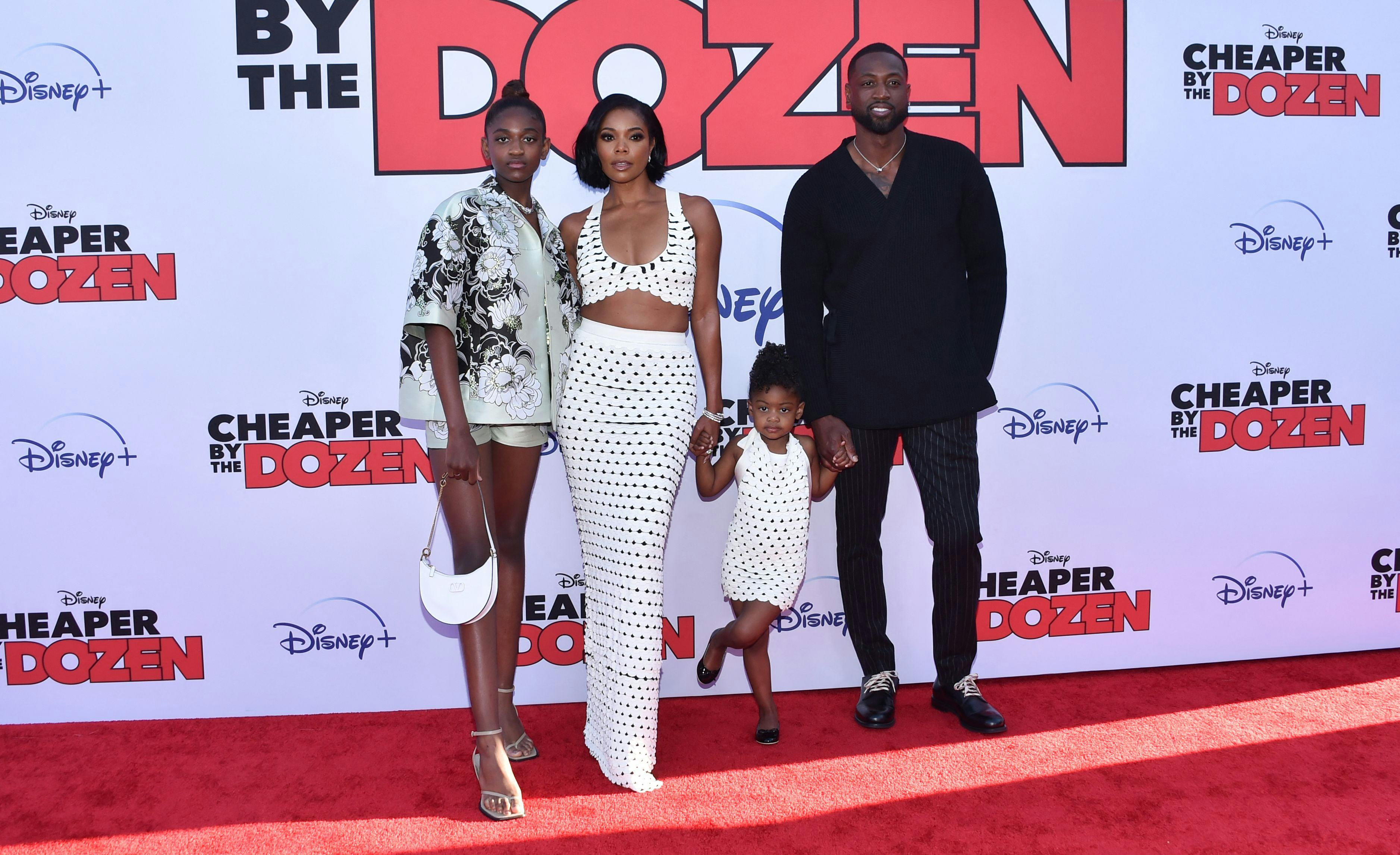 Gabrielle Union, her husband Dwayne Wade, and their daughters Zaya and Kaavia James on March 16, 202&hellip;