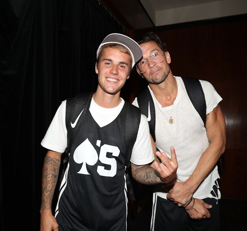 Justin Bieber and Carl Lentz attend 2017 Aces Charity Celebrity Basketball Game at Madison Square Ga...