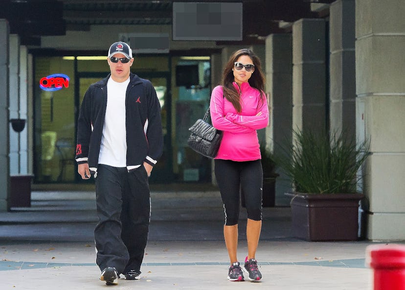 LOS ANGELES, CA - MARCH 02: Vanessa Minnillo and husband Nick Lachey are seen on March 02, 2012 in L…