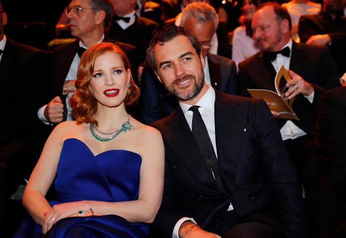 Jessica Chastain and her husband Gian Luca Passi de Preposulo attend the annual German film and tele...