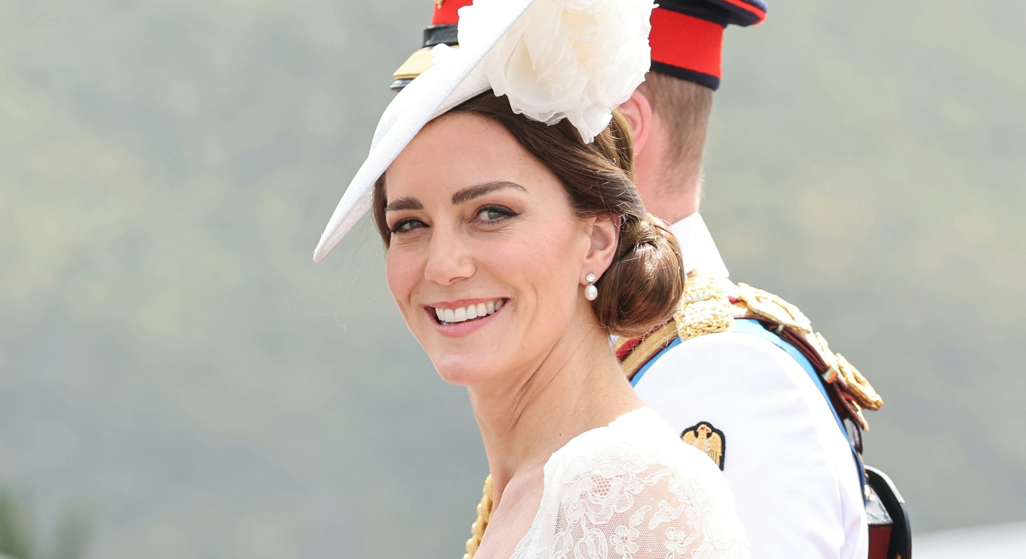 KINGSTON, JAMAICA – MARCH 24: Catherine, Duchess of Cambridge smiles as she attends the inaugural Co...
