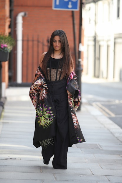 Camila Cabello wears Dries Van Noten in London.