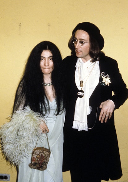 Yoko Ono and John Lennon at the 1975 Grammys.