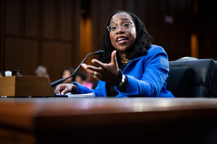 WASHINGTON, DC - MARCH 23: Supreme Court nominee Judge Ketanji Brown Jackson testifies on the third ...