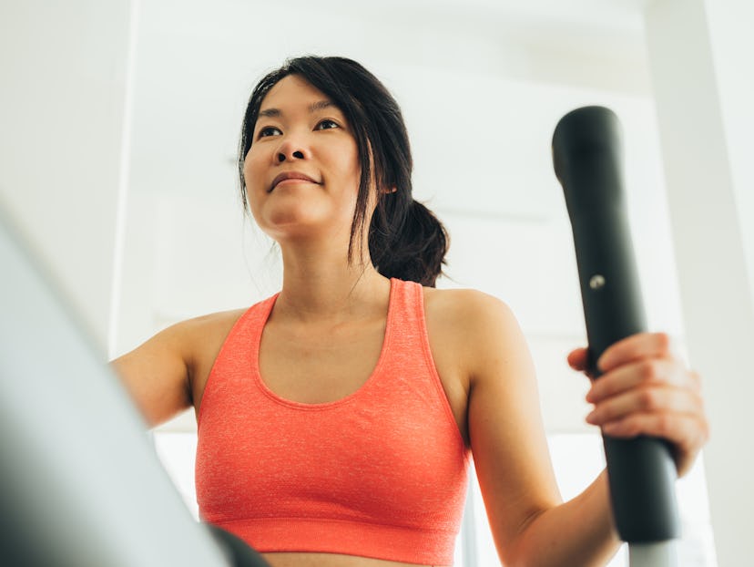 Hit up the elliptical for a 10-minute cardio workout.