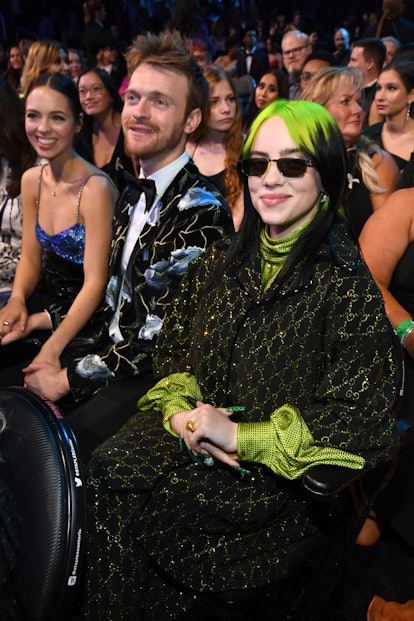 Claudia Sulewski, Finneas O'Connell, and Billie Eilish at the 2020 Grammy Awards.