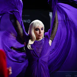 LONDON, ENGLAND - NOVEMBER 09: Lady Gaga attends the UK Premiere Of "House of Gucci" at Odeon Luxe L...