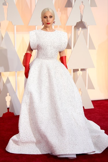 Lady Gaga arrives at the 87th Annual Academy Awards