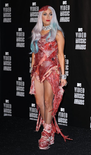 Lady Gaga backstage at the MTV Video Music Awards 2010