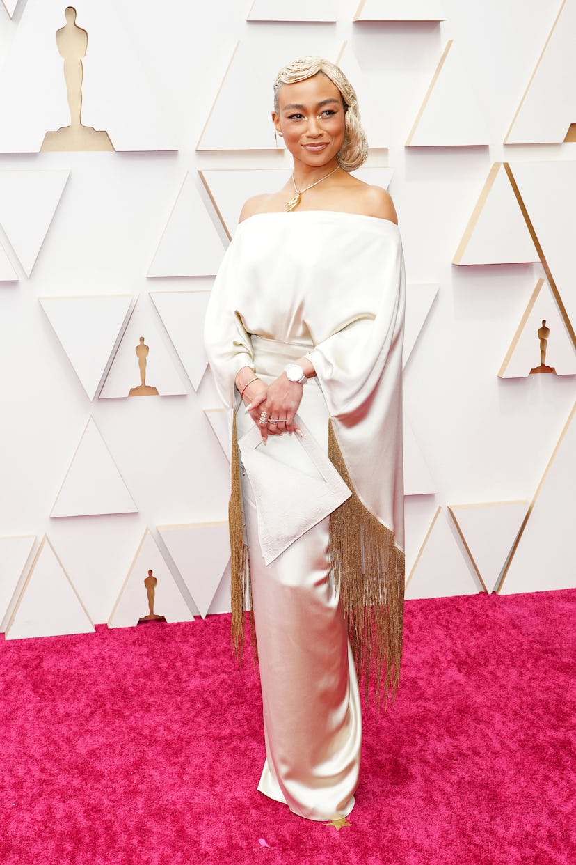 HOLLYWOOD, CALIFORNIA - MARCH 27: Tati Gabrielle attends the 94th Annual Academy Awards at Hollywood...