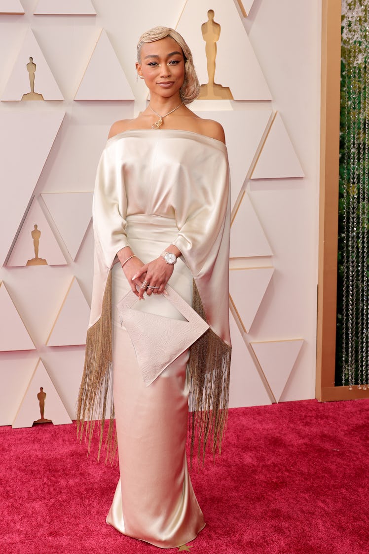 Tati Gabrielle attends the 94th Annual Academy Awards