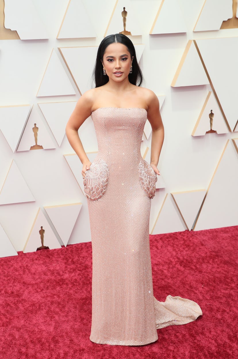 HOLLYWOOD, CALIFORNIA - MARCH 27: Becky G attends the 94th Annual Academy Awards at Hollywood and Hi...