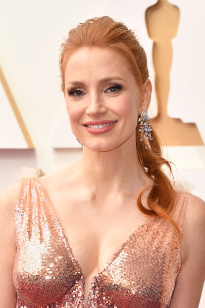 US actress Jessica Chastain attends the 94th Oscars at the Dolby Theatre in Hollywood, California on...
