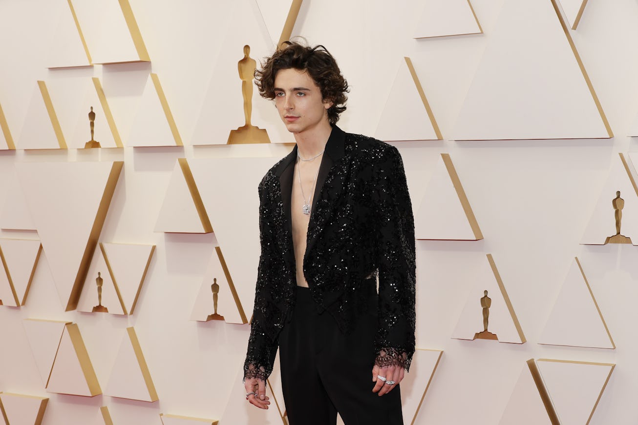 HOLLYWOOD, CALIFORNIA - MARCH 27: Timothée Chalamet attends the 94th Annual Academy Awards at Hollyw...