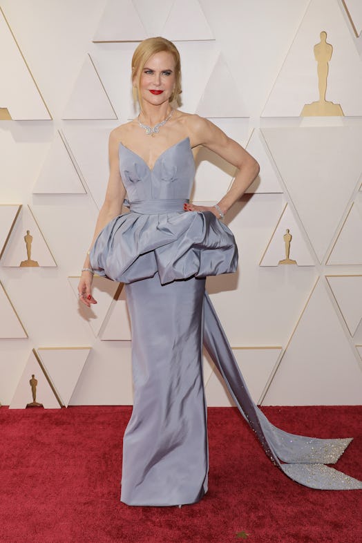 Nicole Kidman in custom-dyed Armani at the Oscars.