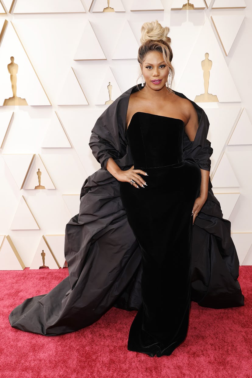 HOLLYWOOD, CALIFORNIA - MARCH 27: Laverne Cox attends the 94th Annual Academy Awards at Hollywood an...