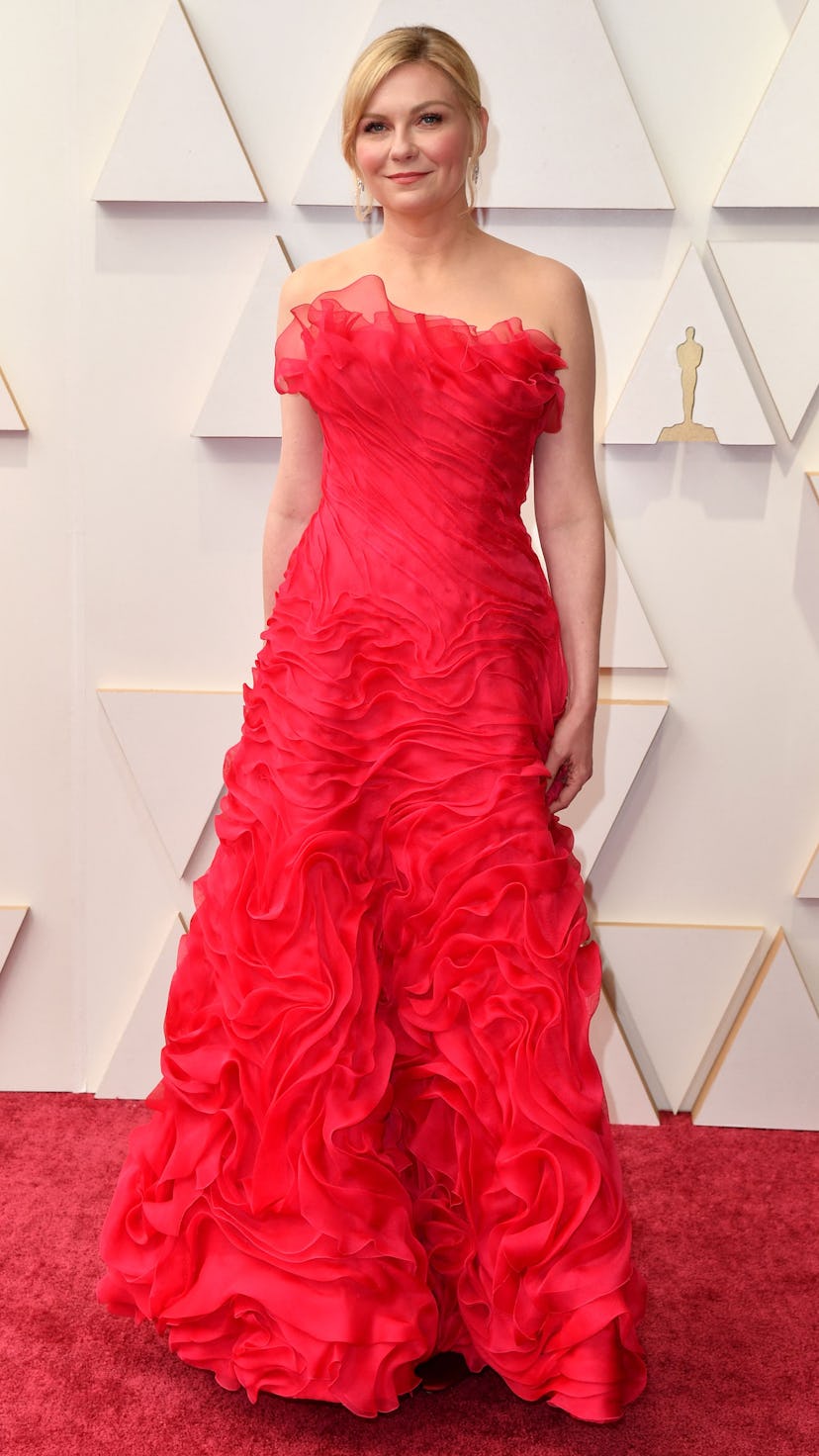 US actress Kirsten Dunst attends the 94th Oscars at the Dolby Theatre in Hollywood, California on Ma...