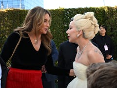 Lady Gaga and Caitlyn Jenner were pictured at the Elton John AIDS Foundation Oscars Party.