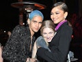 Dominic Fike, Hunter Schafer, and Zendaya attend the 2022 'Vanity Fair' Oscar Party.