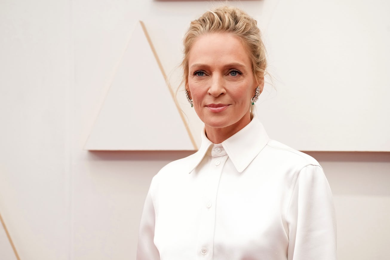 HOLLYWOOD, CALIFORNIA - MARCH 27: Uma Thurman attends the 94th Annual Academy Awards at Hollywood an...
