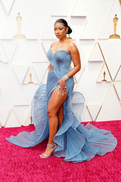 HOLLYWOOD, CALIFORNIA - MARCH 27: Megan Thee Stallion attends the 94th Annual Academy Awards at Holl...