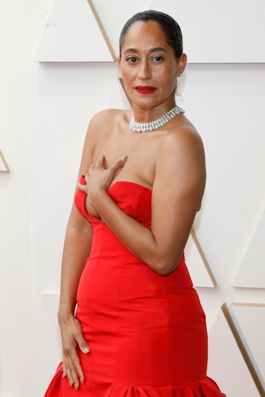 LOS ANGELES; USA - MARCH 27, 2022: Tracee Ellis Ross arrives on the red carpet outside the Dolby The...