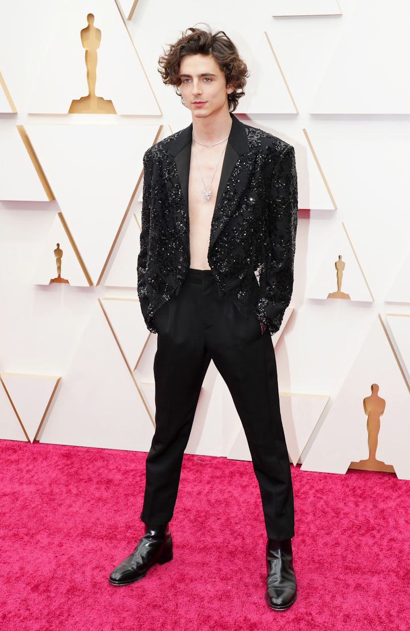 HOLLYWOOD, CALIFORNIA - MARCH 27: Timothée Chalamet attends the 94th Annual Academy Awards at Hollyw...